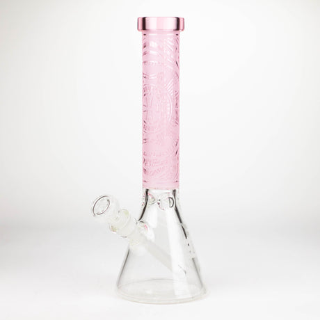 COBRA | 14" sandblasted geometric graphic 7 mm glass bong [YY03]