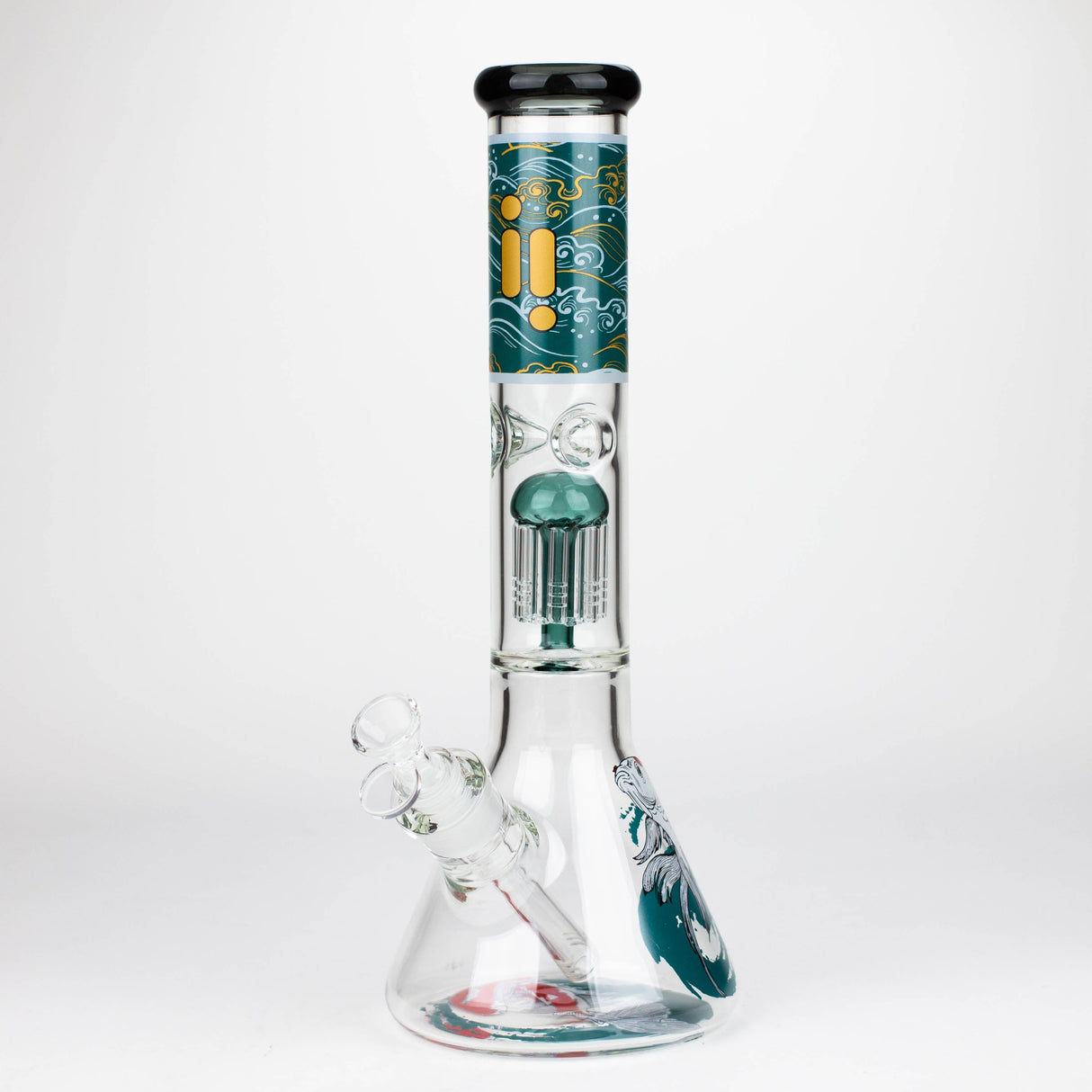 Infyniti | Untamed 14" 7 mm classic beaker water bong - Koi Fish [GP2021]