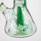 Infyniti | Untamed 14" 7 mm classic beaker water bong - Green Frog [GP2015]