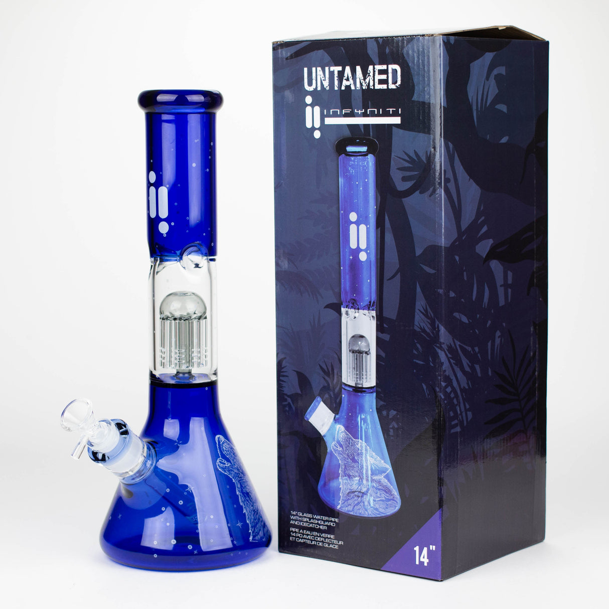 Infyniti | Untamed 14" 7 mm classic beaker water bong - Wolf [GP2018]