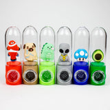 4.3" Character glass hand pipe display of 12-Assorted [H318]