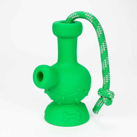PUFF PALZ | Tug & Toke rubber dog toy For Pet Smoking Cat Distribution Green