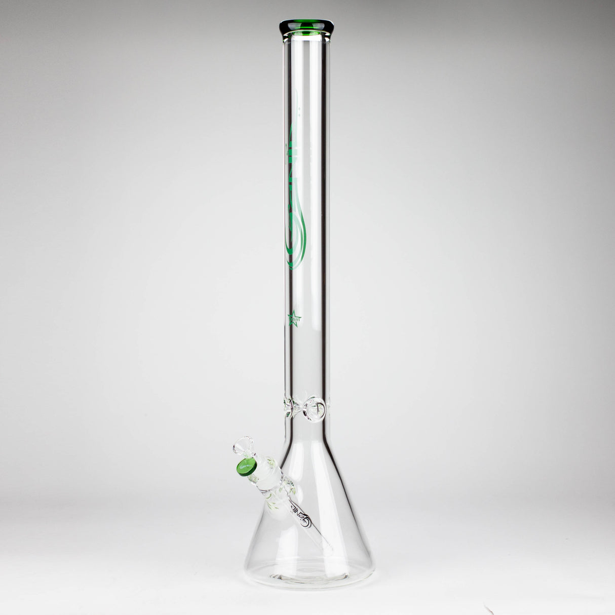 GENIE | 22" 9 mm Beaker Glass Bong [GE1003] Glass Bong ONE Green