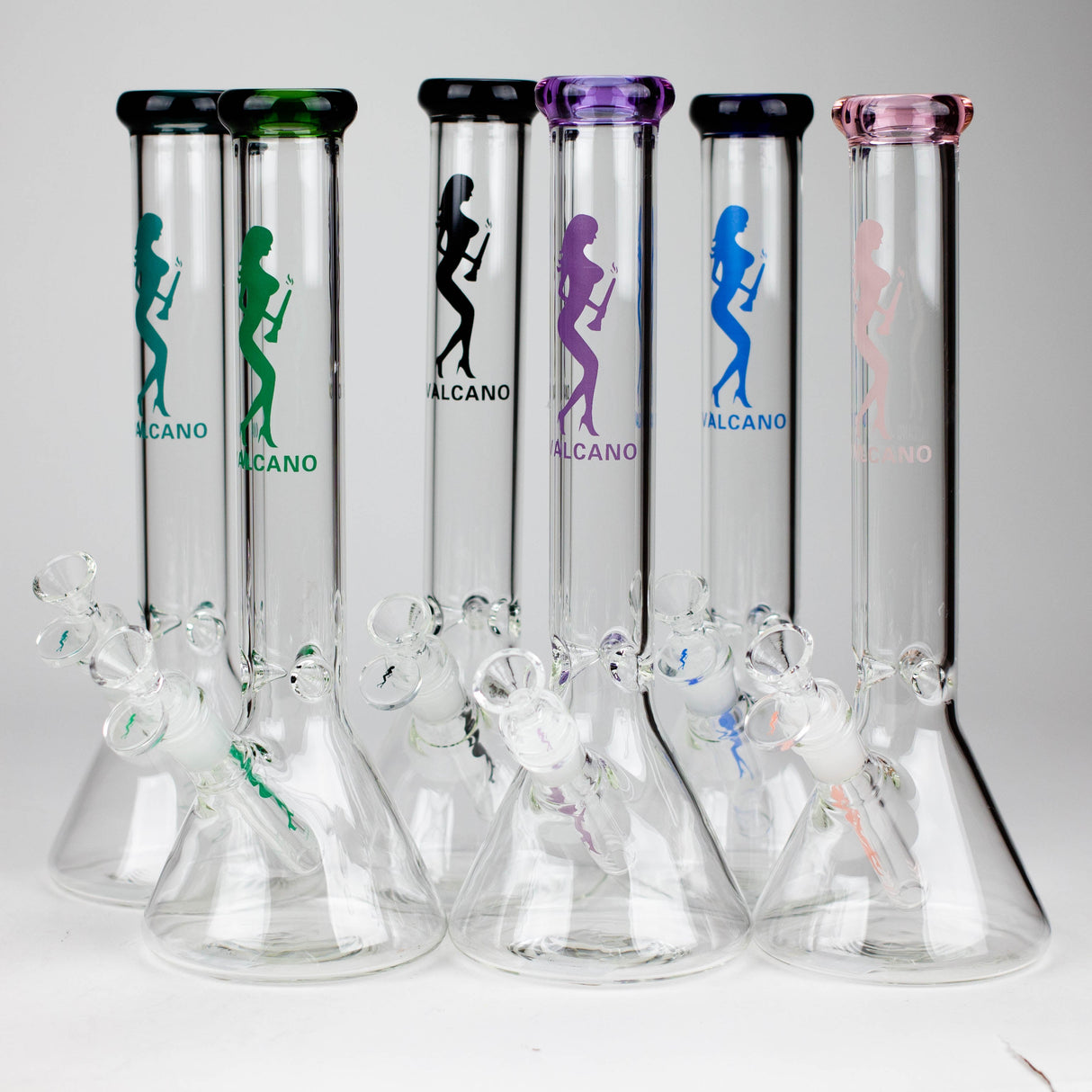 VALCANO | 12" beaker glass water bong [GB16710]