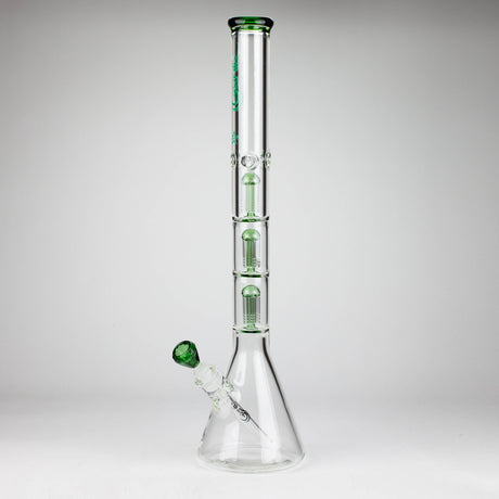 GENIE | 24" 9mm Triple percolator beaker water bong [GB1907] Glass Bong ONE