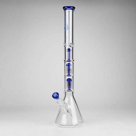 GENIE | 24" 9mm Triple percolator beaker water bong [GB1907] Glass Bong ONE Blue