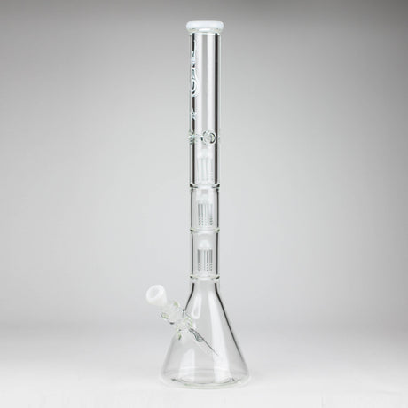 GENIE | 24" 9mm Triple percolator beaker water bong [GB1907] Glass Bong ONE White
