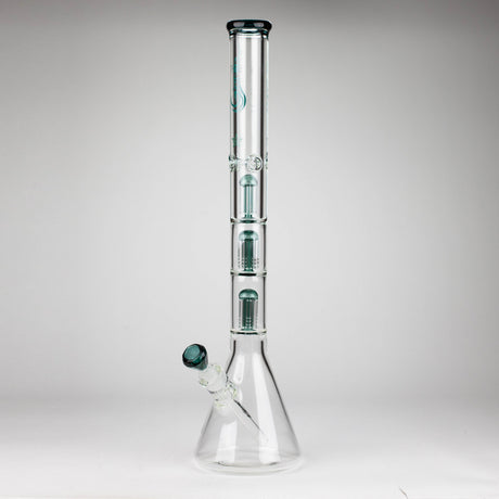 GENIE | 24" 9mm Triple percolator beaker water bong [GB1907] Glass Bong ONE Teal