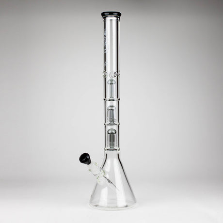 GENIE | 24" 9mm Triple percolator beaker water bong [GB1907] Glass Bong ONE Gray