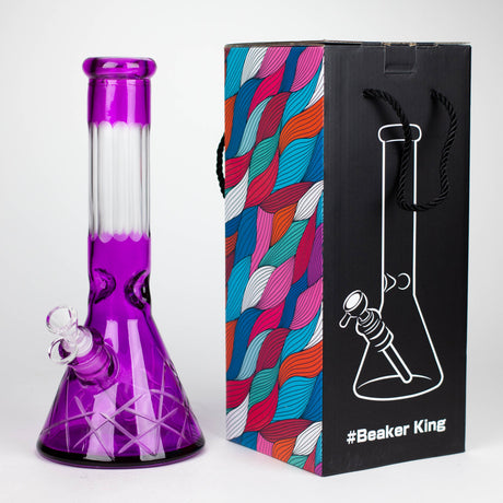 12.5" Soft glass 7mm beaker water bong [M12007A]