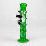 6.5" glass mini bong with a panda hanging on bamboo [XY-J17]