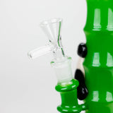 6.5" glass mini bong with a panda hanging on bamboo [XY-J17]