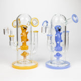 8.5" Double mouthpiece & Joint glass bong [XY-J06]