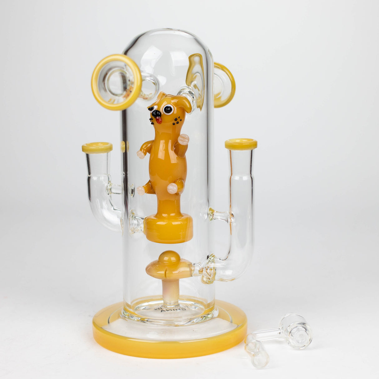 8.5" Double mouthpiece & Joint glass bong [XY-J06]