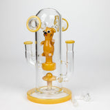 8.5" Double mouthpiece & Joint glass bong [XY-J06]