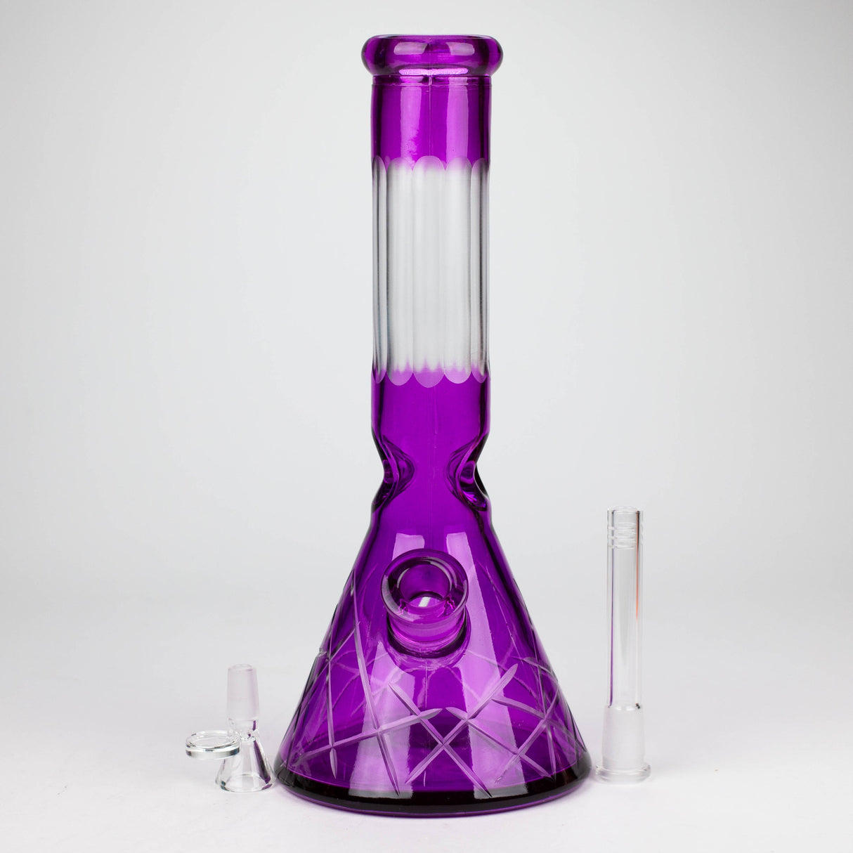 12.5" Soft glass 7mm beaker water bong [M12007A]