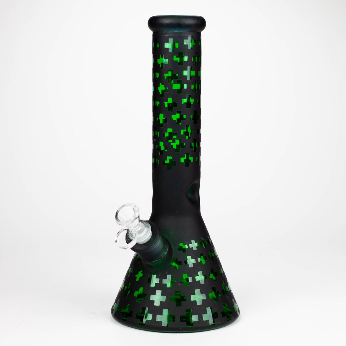 12.5" Soft glass 7mm beaker water bong [M12008]