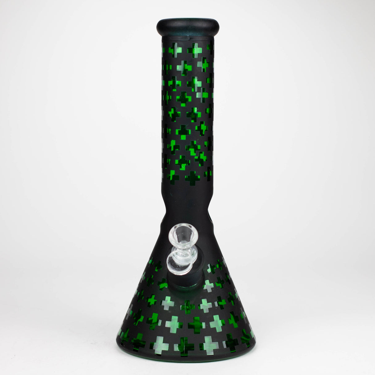 12.5" Soft glass 7mm beaker water bong [M12008]