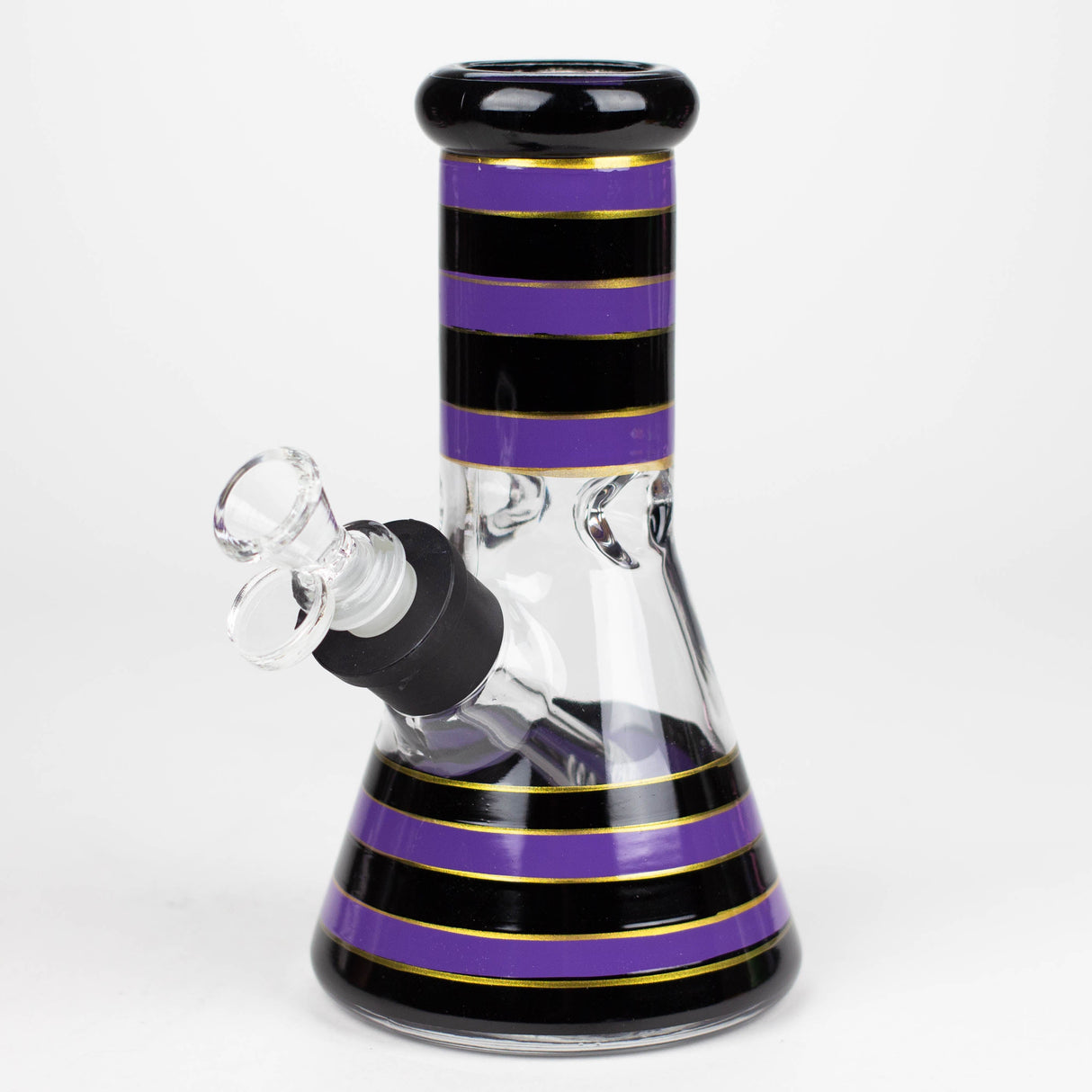 8" Soft glass 7mm beaker water bong [M08006A]