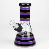 8" Soft glass 7mm beaker water bong [M08006A]