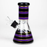 8" Soft glass 7mm beaker water bong [M08006A]