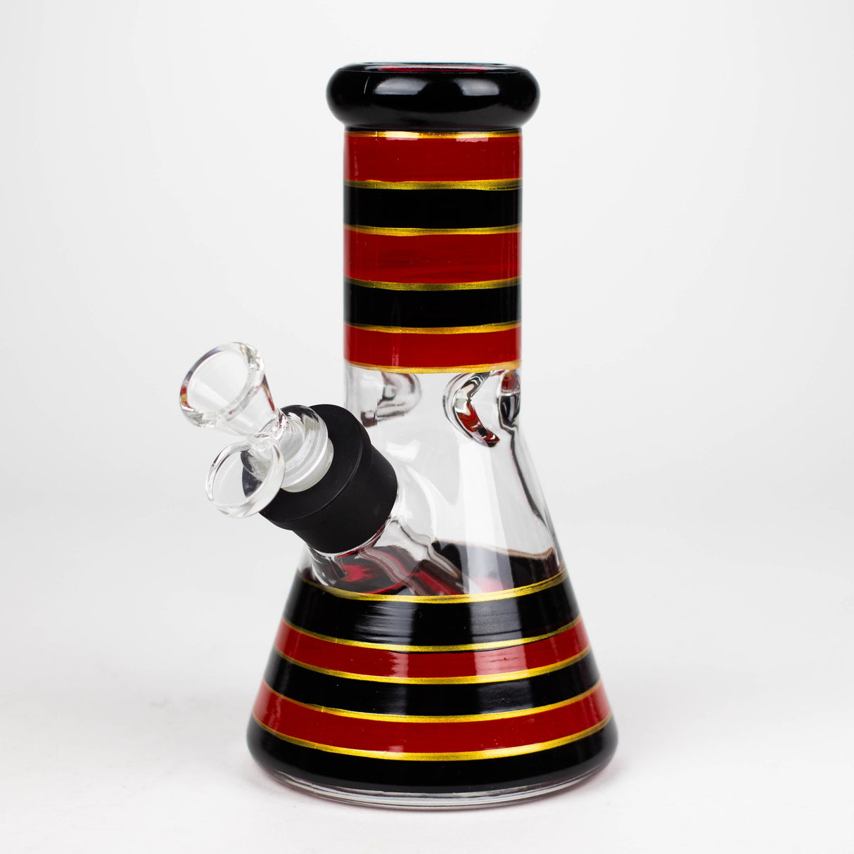 8" Soft glass 7mm beaker water bong [M08006A]