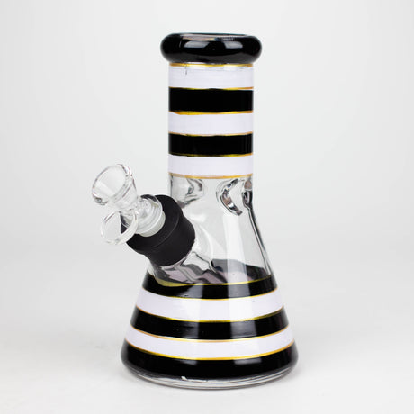 8" Soft glass 7mm beaker water bong [M08006A]