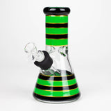 8" Soft glass 7mm beaker water bong [M08006A]