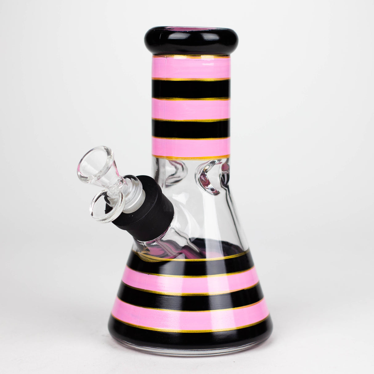 8" Soft glass 7mm beaker water bong [M08006A]