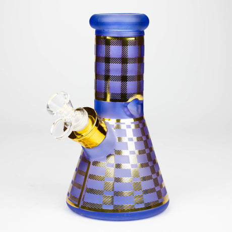 8" Soft glass 7mm beaker water bong [M08003]