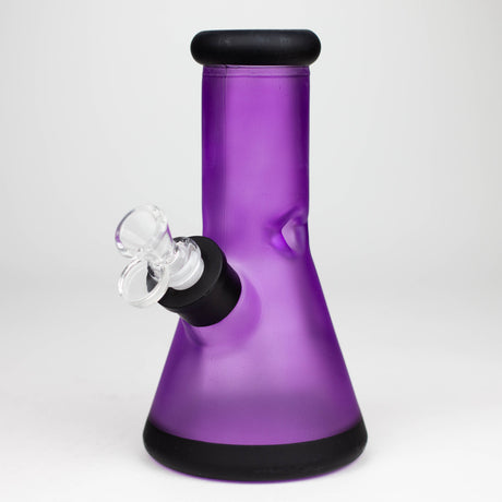 8" Soft glass 7mm beaker water bong [M08001]