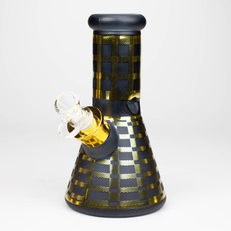 8" Soft glass 7mm beaker water bong [M08003]