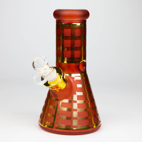 8" Soft glass 7mm beaker water bong [M08003]