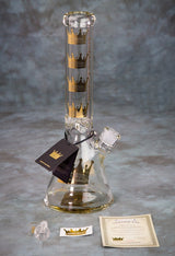 Golden Crown Bong 14Inch 9mm W Signature W 24K Gold Emblem_1