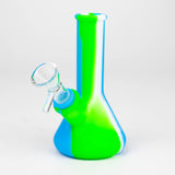 5" Tricolor silicone mini beaker water bong [71-Top09]