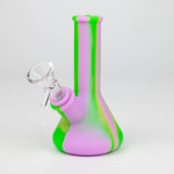 5" Tricolor silicone mini beaker water bong [71-Top09]