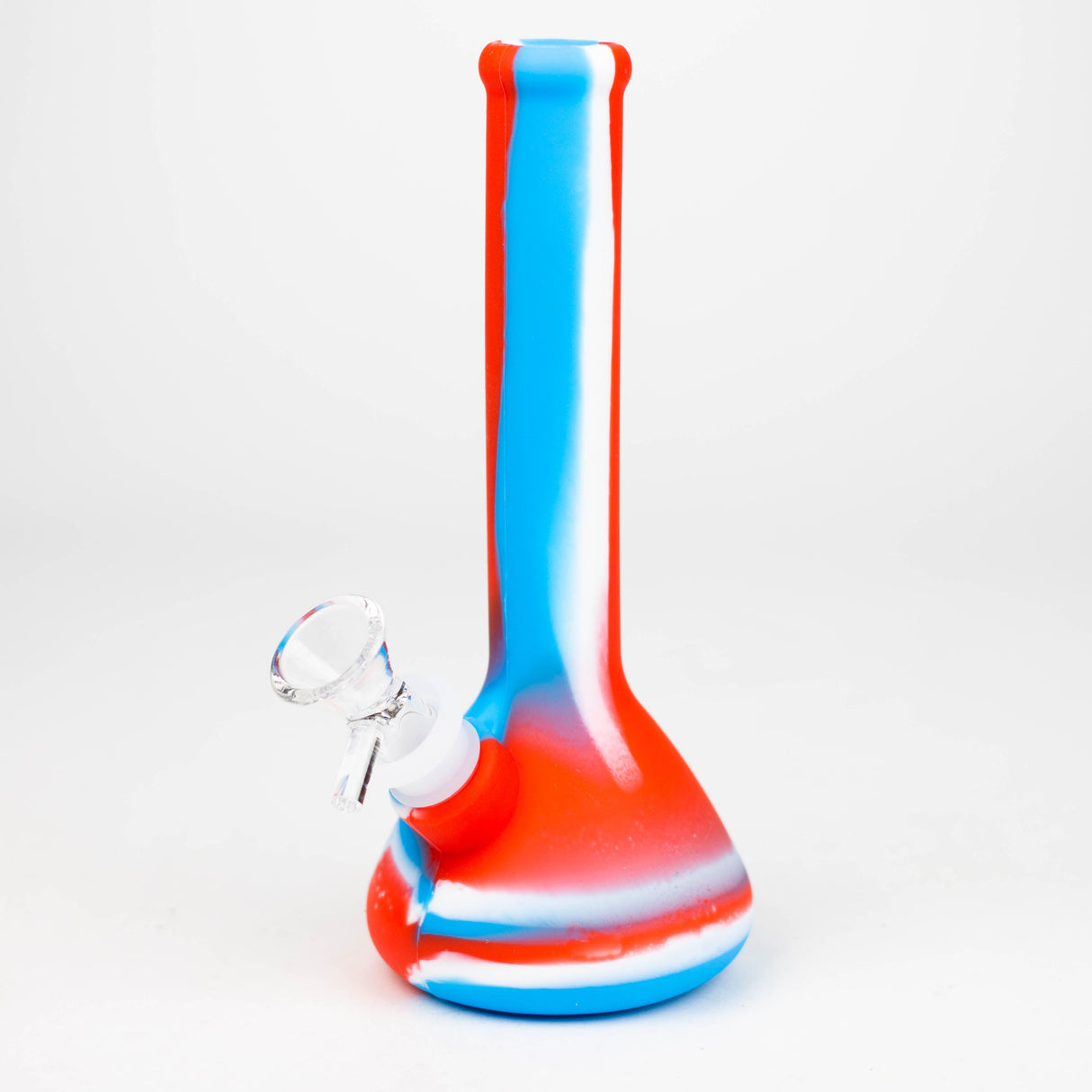 8" Tricolor silicone beaker water bong [71-Top13]