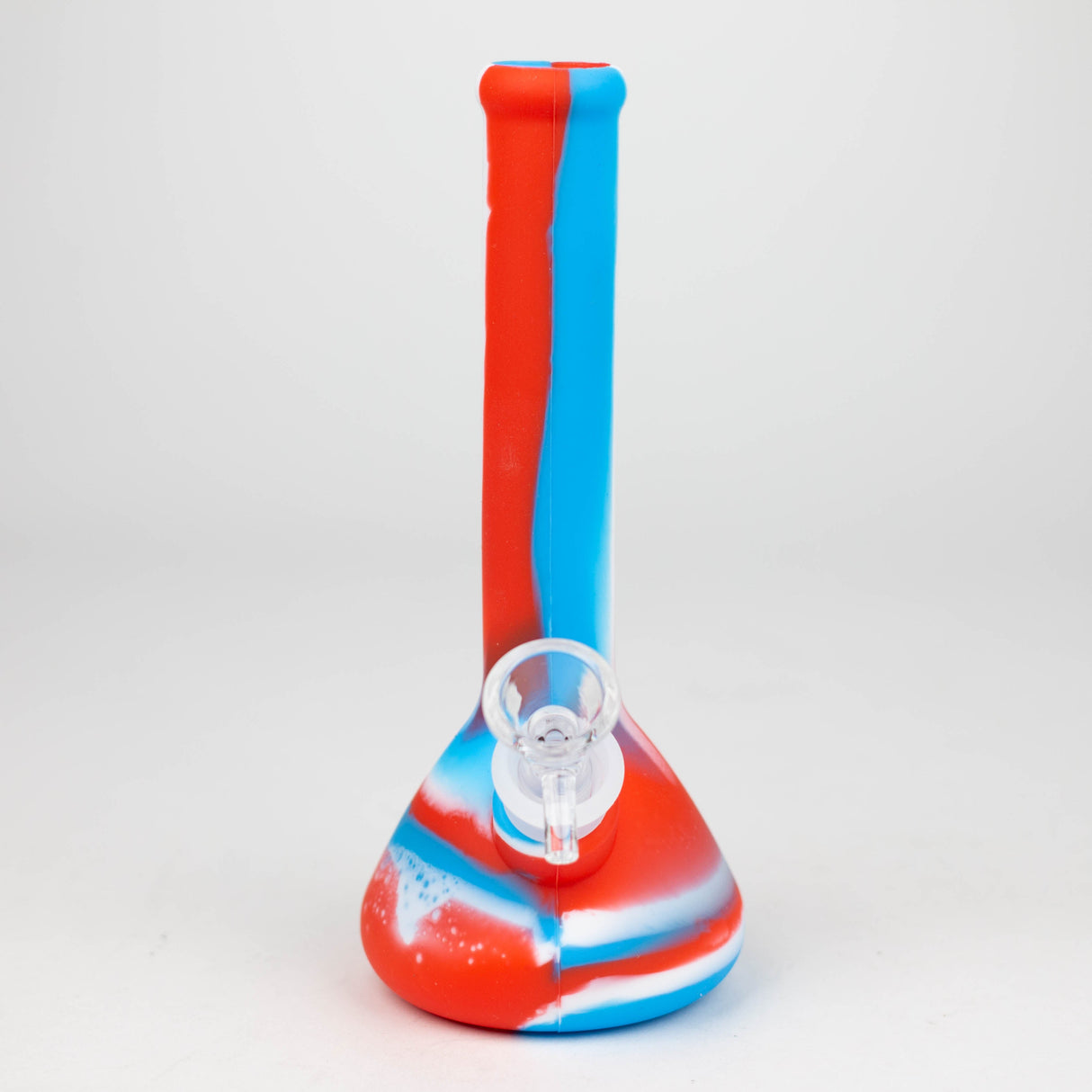 8" Tricolor silicone beaker water bong [71-Top13]