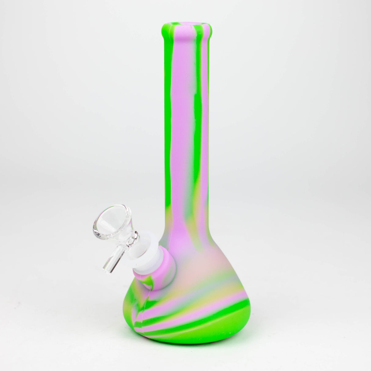 8" Tricolor silicone beaker water bong [71-Top13]