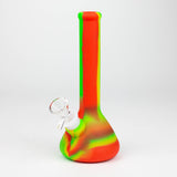 8" Tricolor silicone beaker water bong [71-Top13]