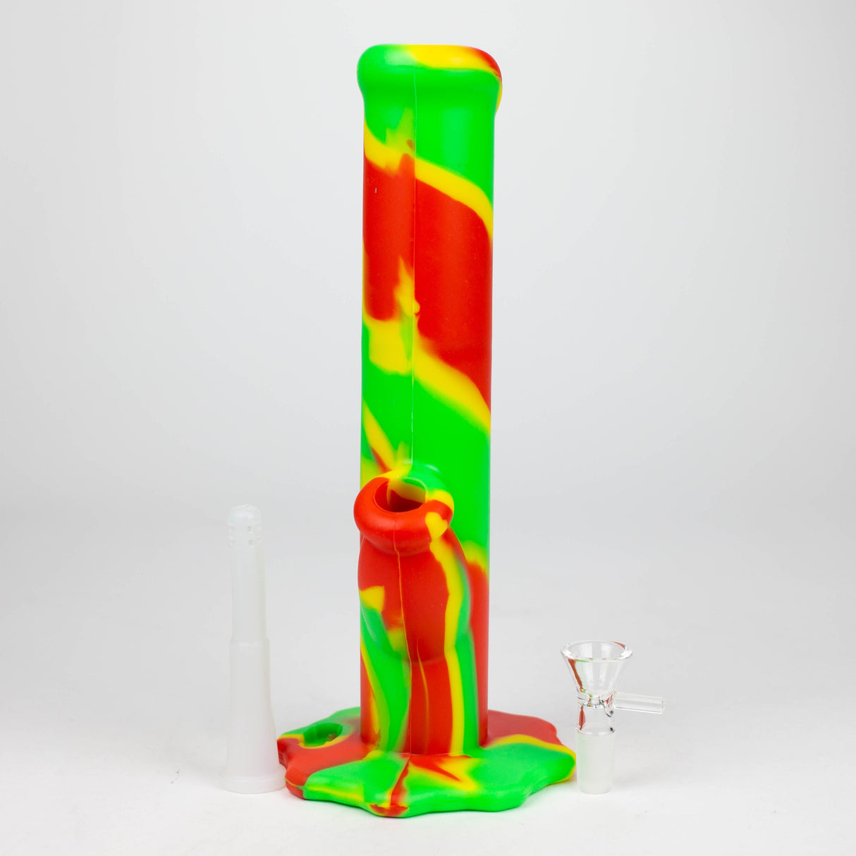 10" Straight Tube silicone bong-Assorted [TX9]