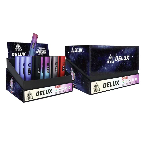MR DELTA | DELUX 510 Thread Cartridge Battery Box of 15 JJ Trading Inc. MR DELTA | DELUX 510 Thread Cartridge Battery Box of 15 JJ Trading Inc.