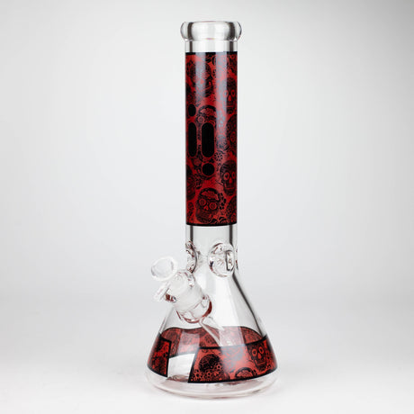 Infyniti | 14" Skull beaker 7 mm glass bong [ GP1736 ]