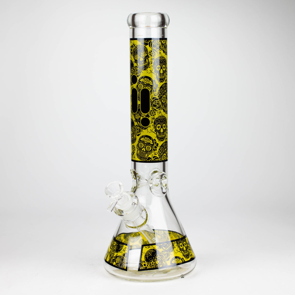 Infyniti | 14" Skull beaker 7 mm glass bong [ GP1736 ]