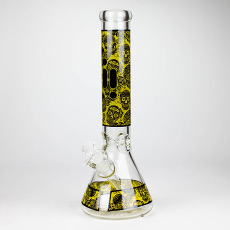 Infyniti | 14" Skull beaker 7 mm glass bong [ GP1736 ]