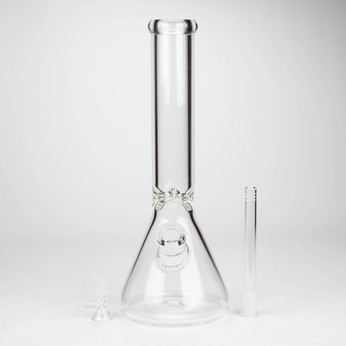 14" Exclusive License 7mm Glass Bong with Stickers [C1559]