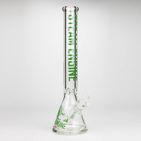 Steam Engine™ | 18 Inch 9mm glass bong with stickers by golden crown