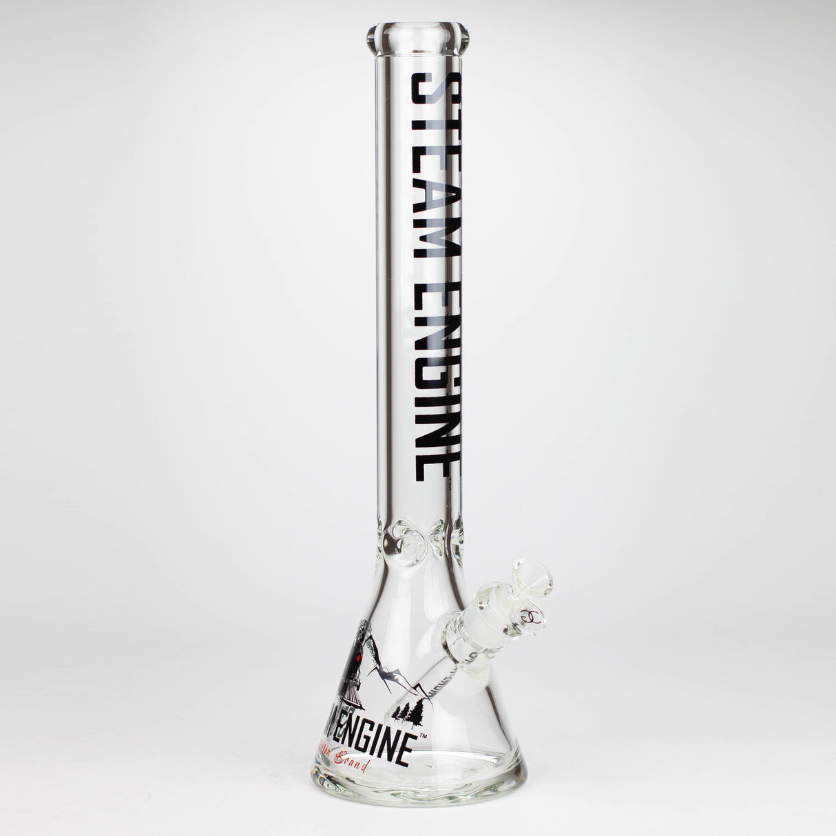 Steam Engine™ | 18 Inch 9mm glass bong with stickers by golden crown