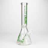 Steam Engine™ | 14 Inch 7mm glass bong with stickers by golden crown