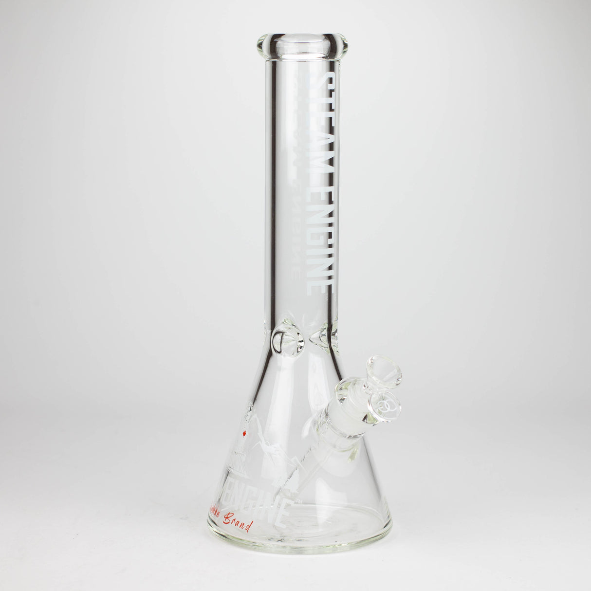 Steam Engine™ | 14 Inch 7mm glass bong with stickers by golden crown